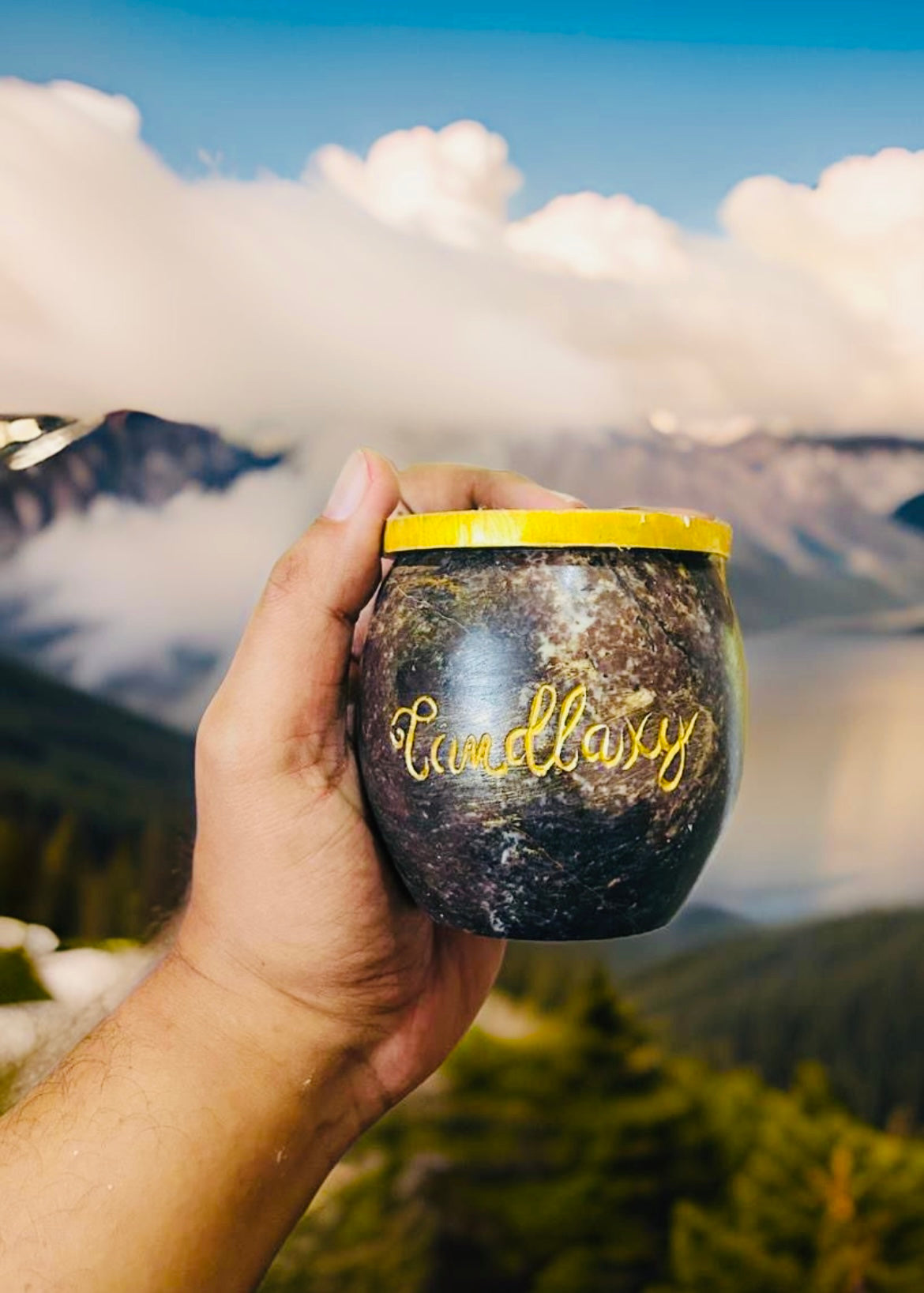 Eternal Flame Soapstone Candle Jar