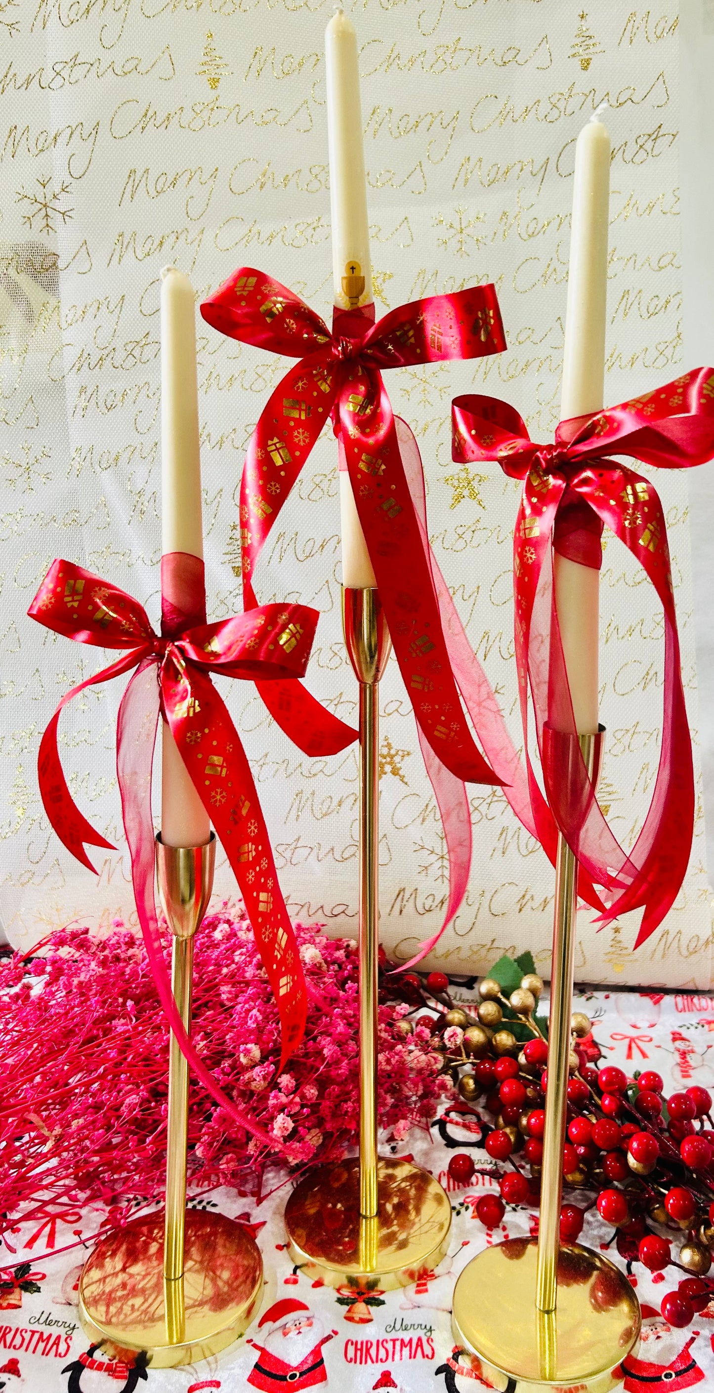 Taper Candles infused with essential oils - Set of 2 candles